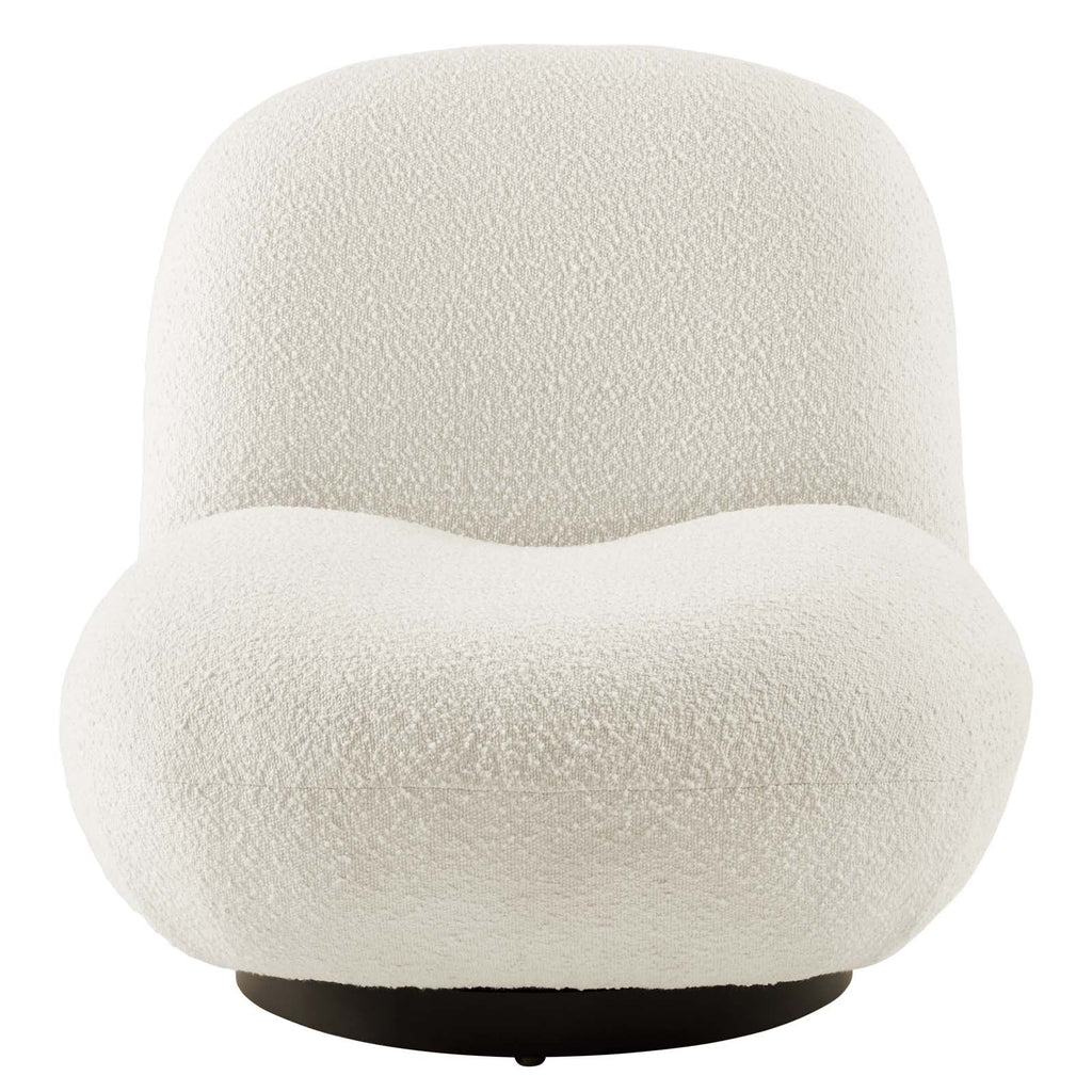 Kindred Boucle Upholstered Upholstered Fabric Swivel Chair by Modway