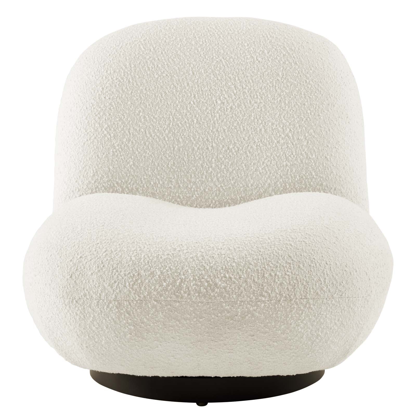 Kindred Boucle Upholstered Upholstered Fabric Swivel Chair by Modway