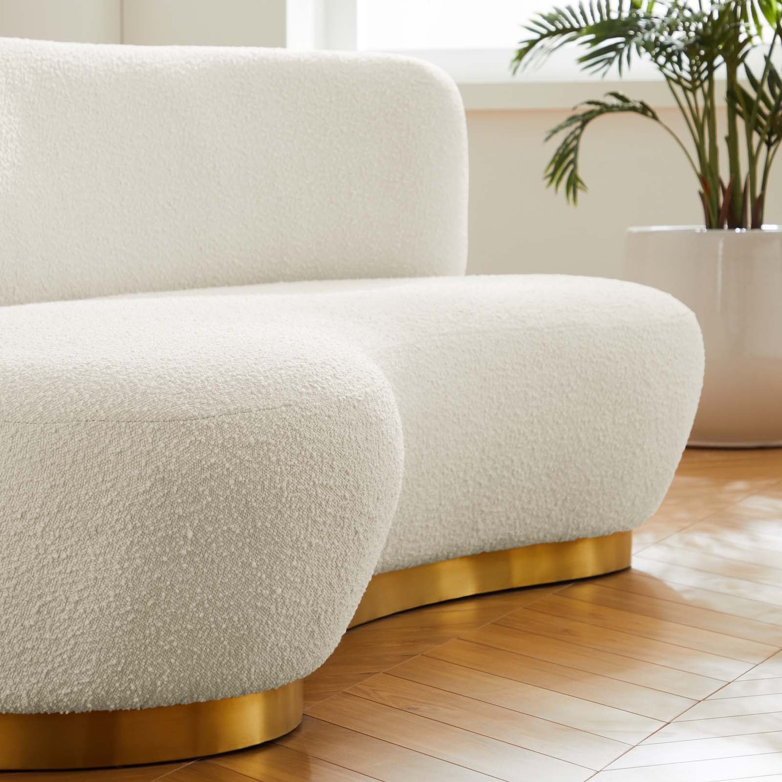 Kindred Boucle Upholstered Upholstered Fabric Sofa by Modway