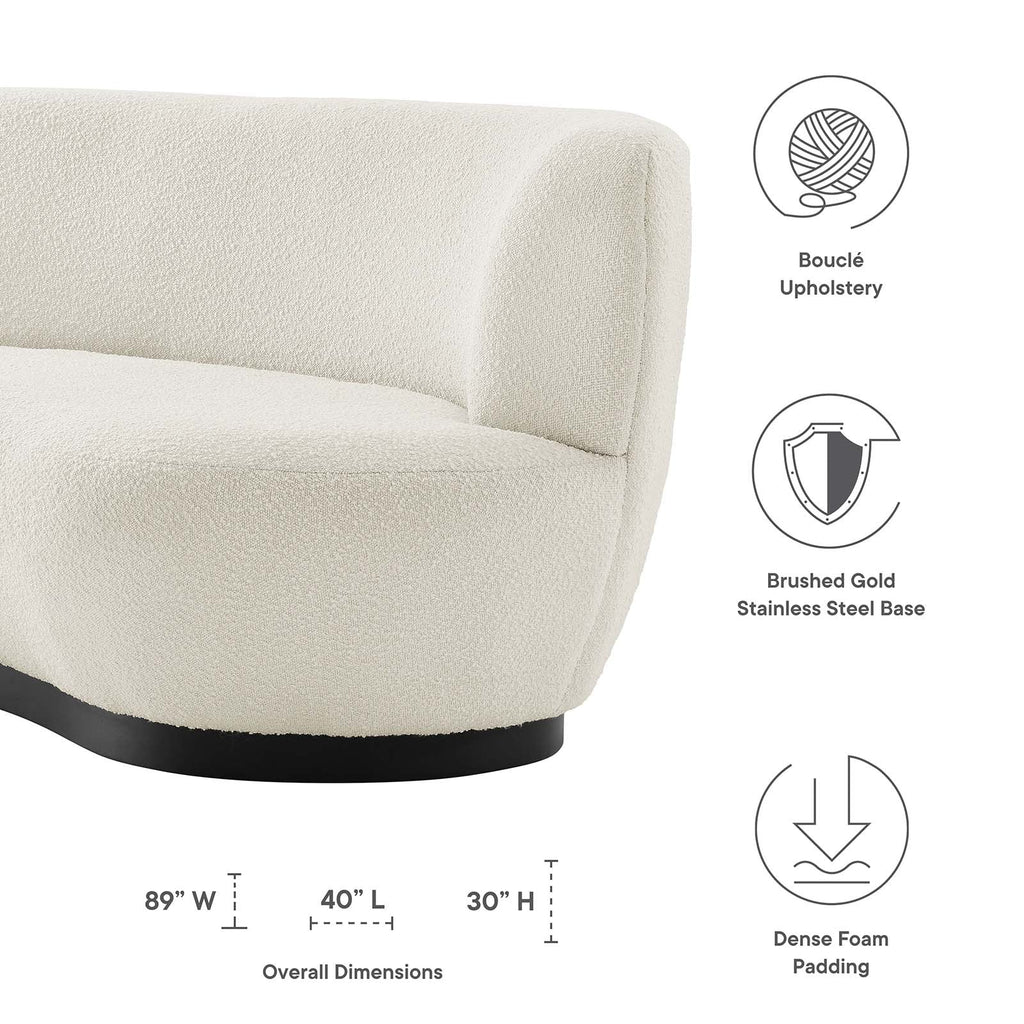 Kindred Boucle Upholstered Upholstered Fabric Sofa by Modway