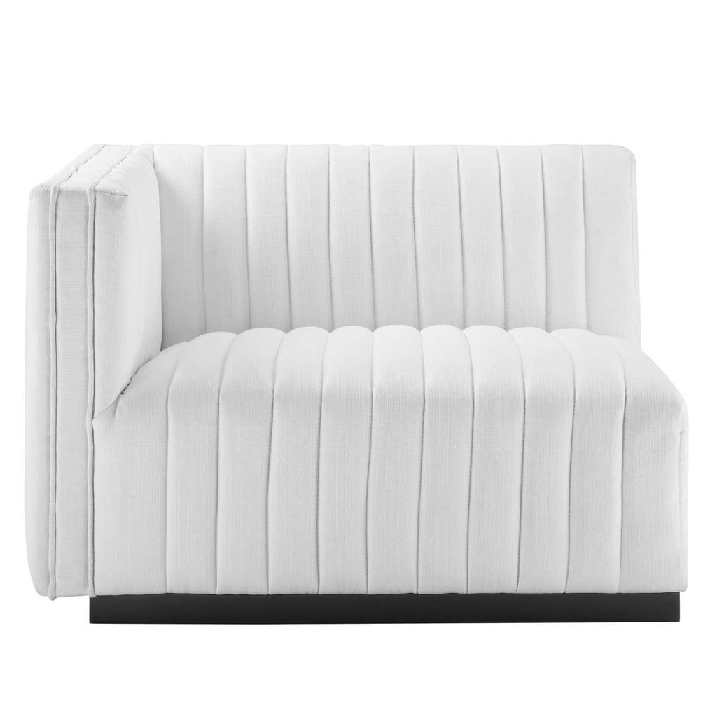 Conjure Channel Tufted Upholstered Fabric Left-Arm Chair by Modway