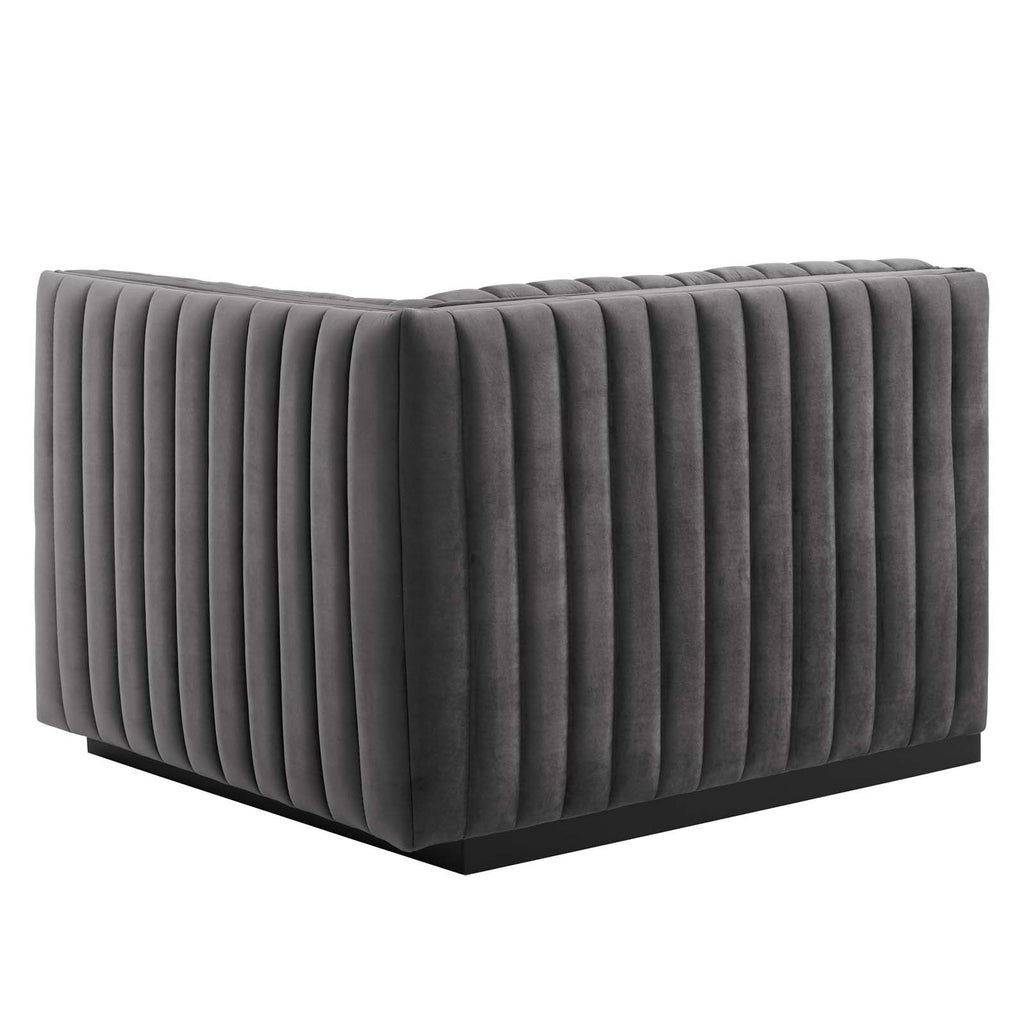 Conjure Channel Tufted Performance Velvet Right-Arm Chair by Modway