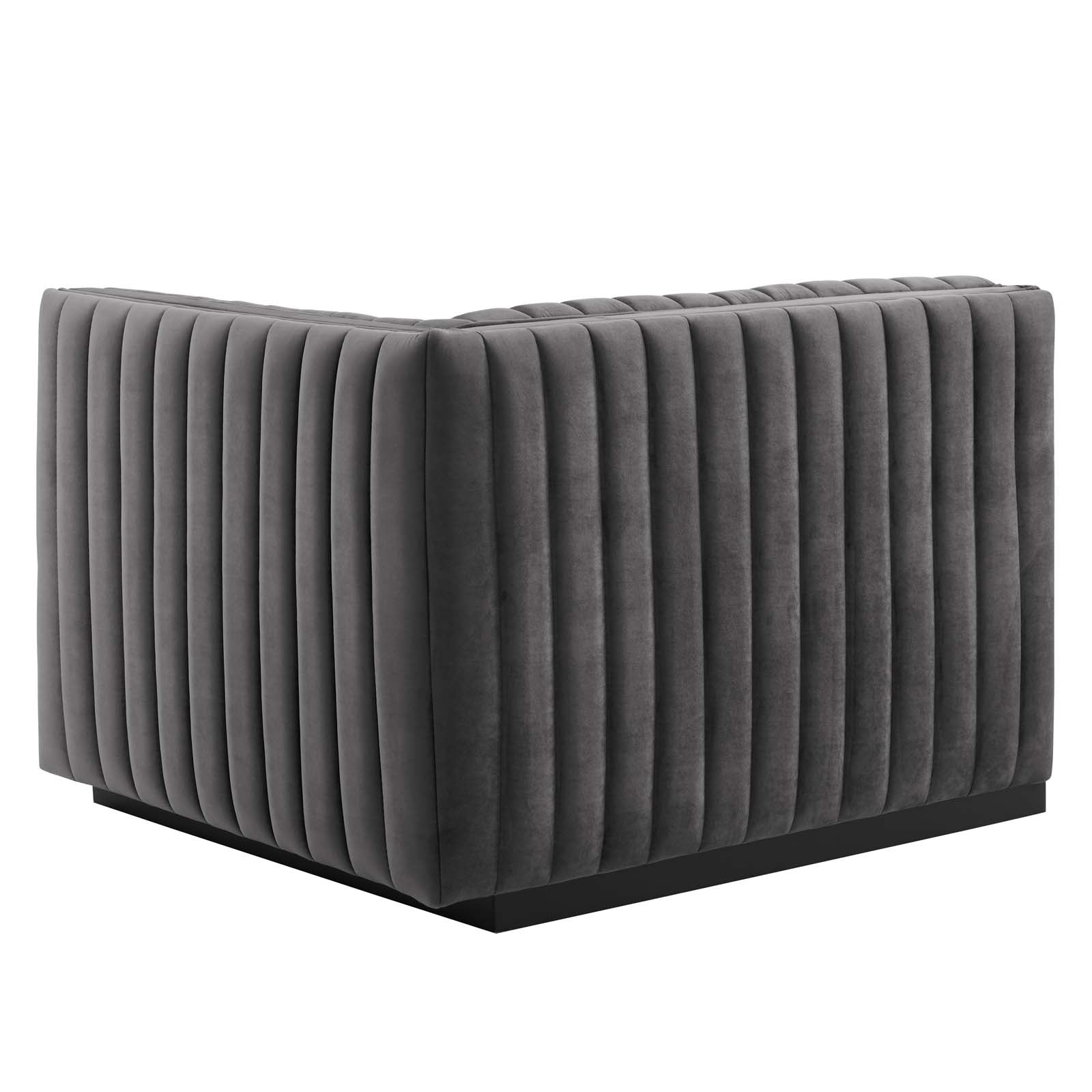 Conjure Channel Tufted Performance Velvet Right-Arm Chair by Modway