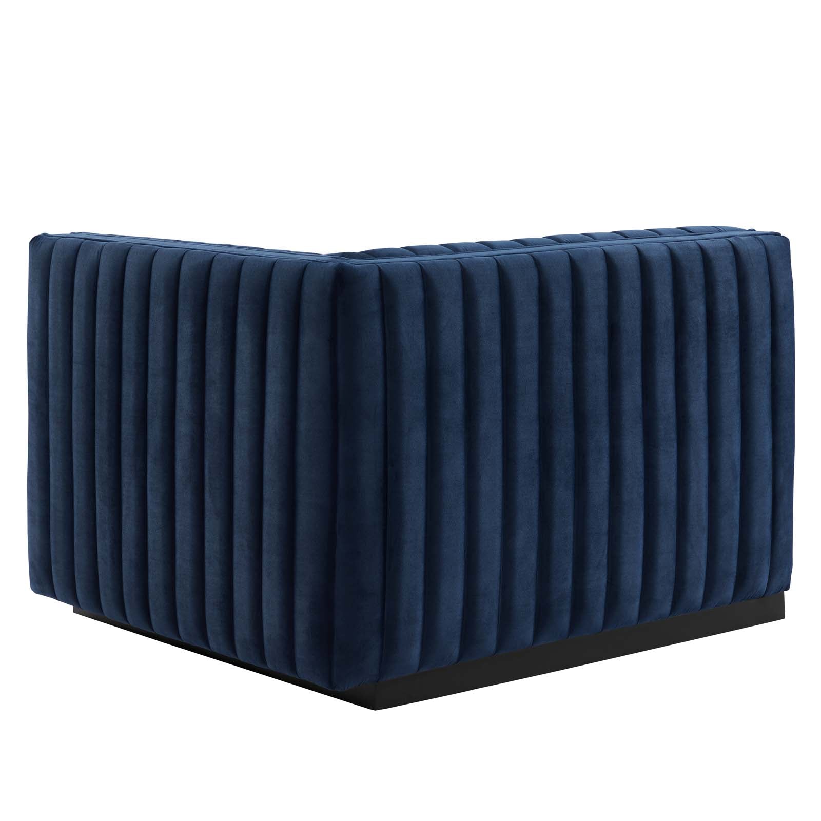 Conjure Channel Tufted Performance Velvet Right-Arm Chair by Modway