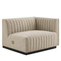 Conjure Channel Tufted Upholstered Fabric Right-Arm Chair by Modway