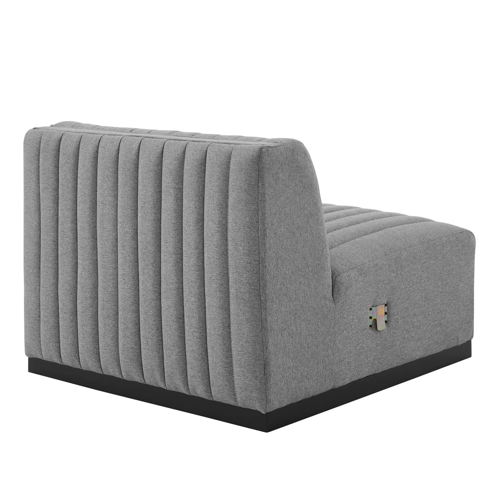 Conjure Channel Tufted Upholstered Fabric Armless Chair by Modway