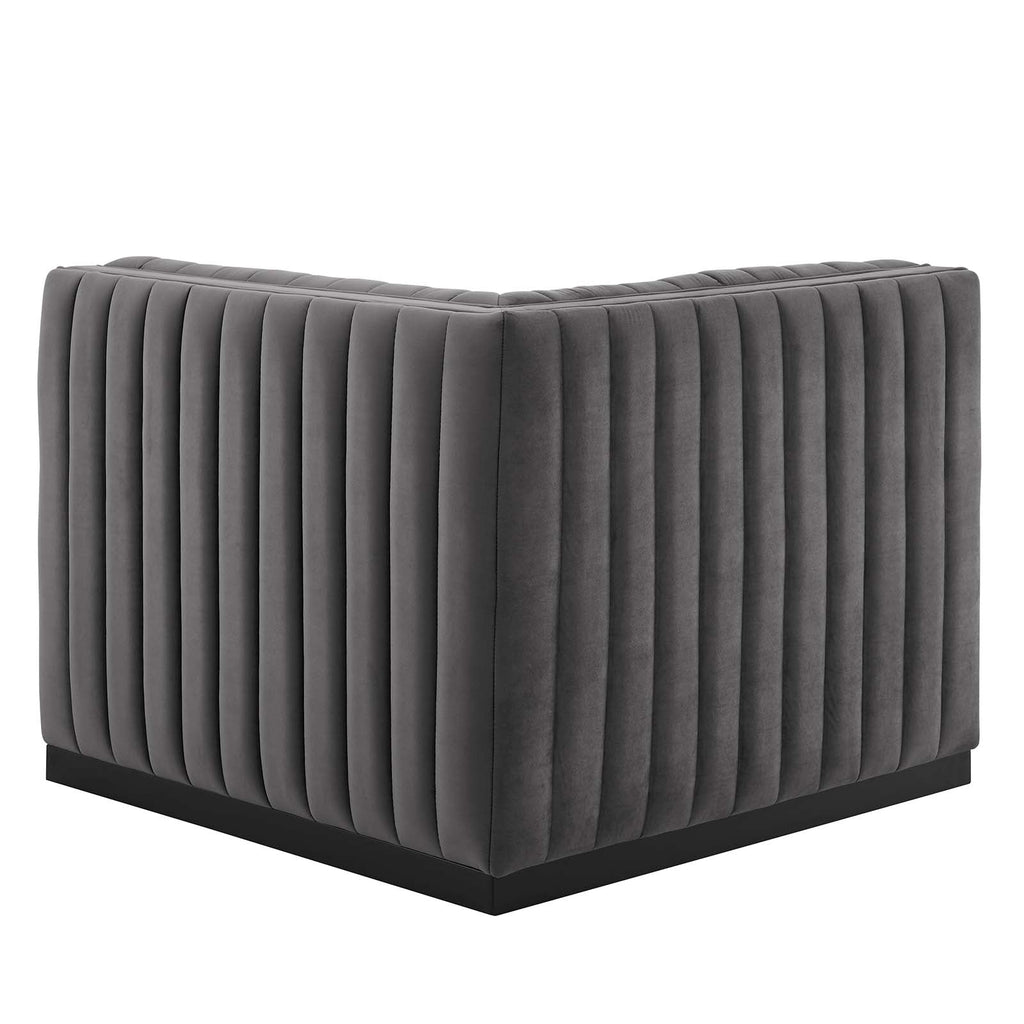 Conjure Channel Tufted Performance Velvet Left Corner Chair by Modway