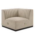 Conjure Channel Tufted Upholstered Fabric Left Corner Chair by Modway
