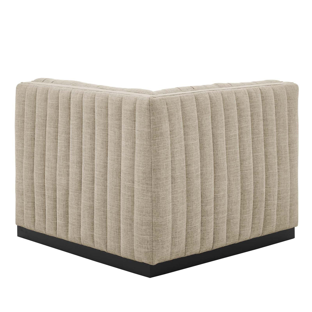 Conjure Channel Tufted Upholstered Fabric Left Corner Chair by Modway