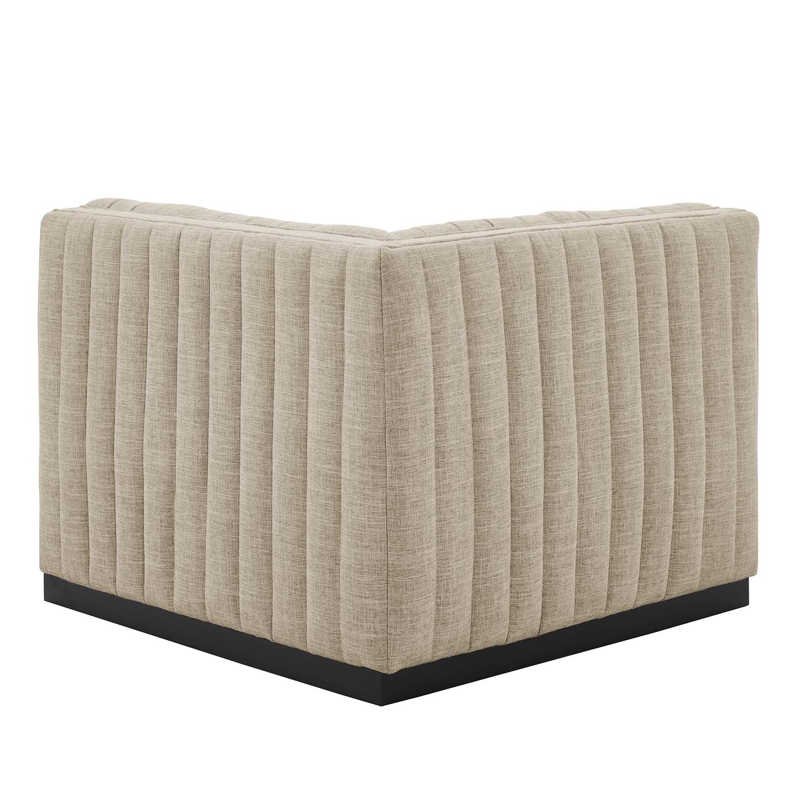 Conjure Channel Tufted Upholstered Fabric Left Corner Chair by Modway