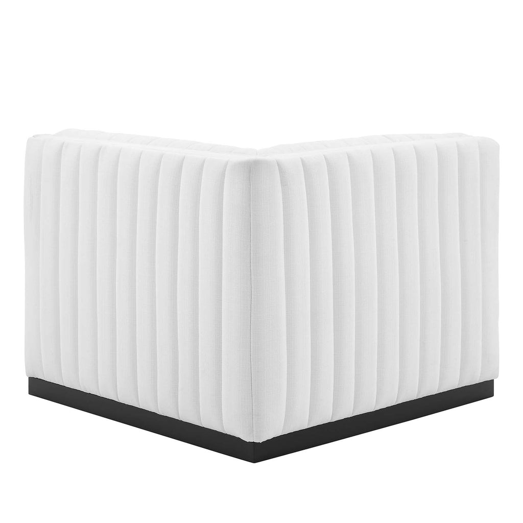 Conjure Channel Tufted Upholstered Fabric Left Corner Chair by Modway