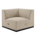 Conjure Channel Tufted Upholstered Fabric Right Corner Chair by Modway