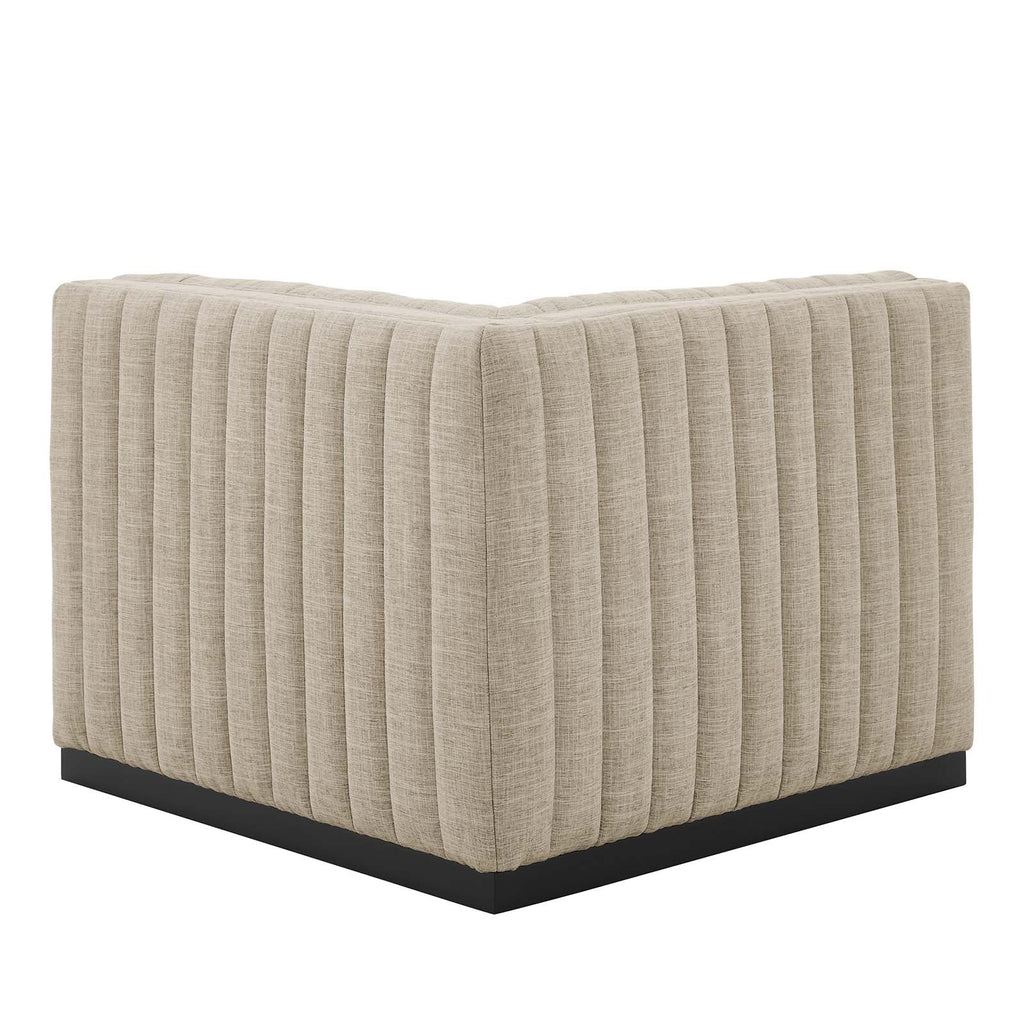 Conjure Channel Tufted Upholstered Fabric Right Corner Chair by Modway