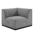 Conjure Channel Tufted Upholstered Fabric Right Corner Chair by Modway
