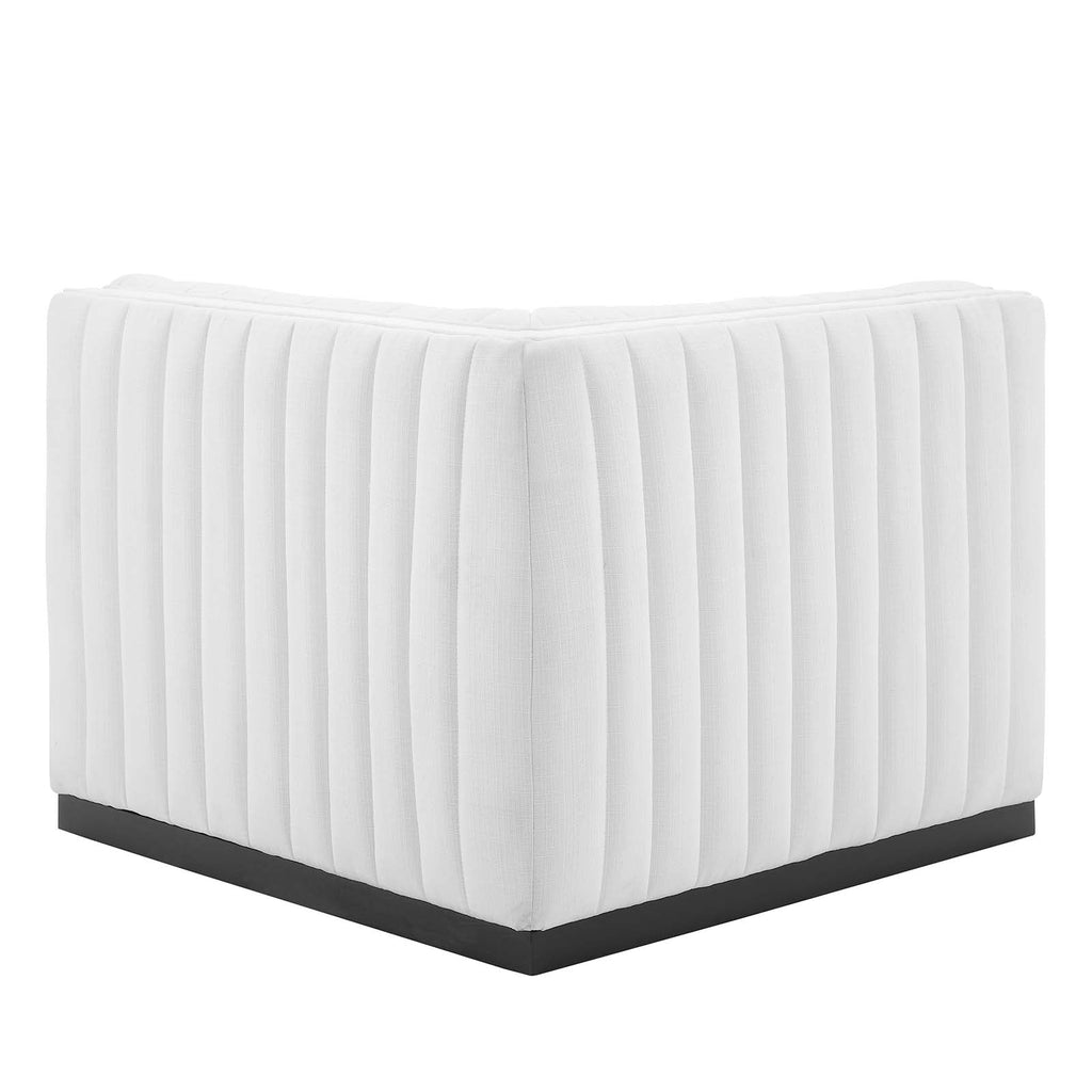 Conjure Channel Tufted Upholstered Fabric Right Corner Chair by Modway