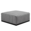 Conjure Channel Tufted Upholstered Fabric Ottoman by Modway