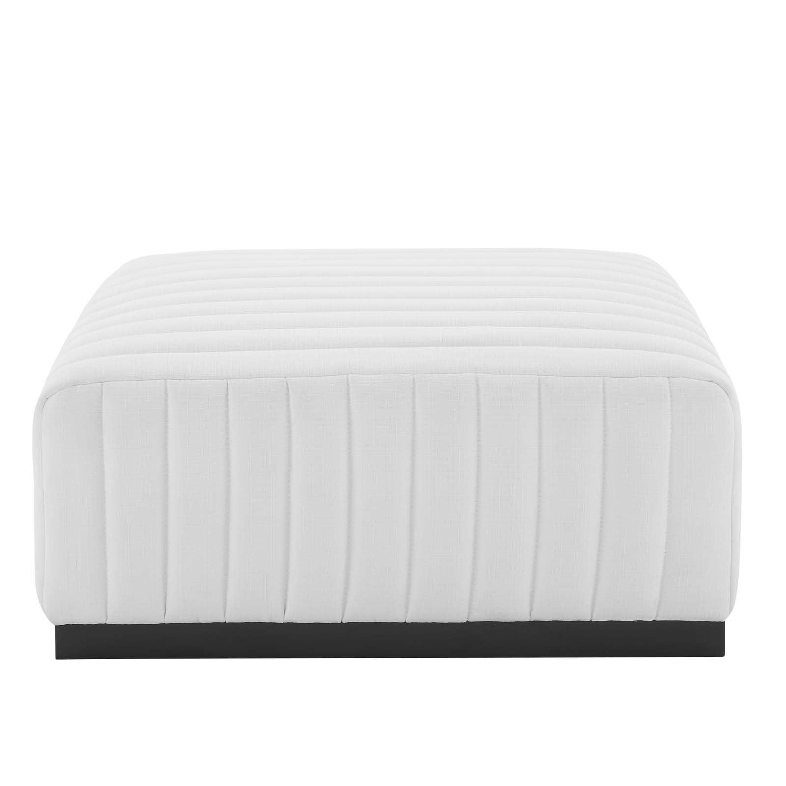 Conjure Channel Tufted Upholstered Fabric Ottoman by Modway