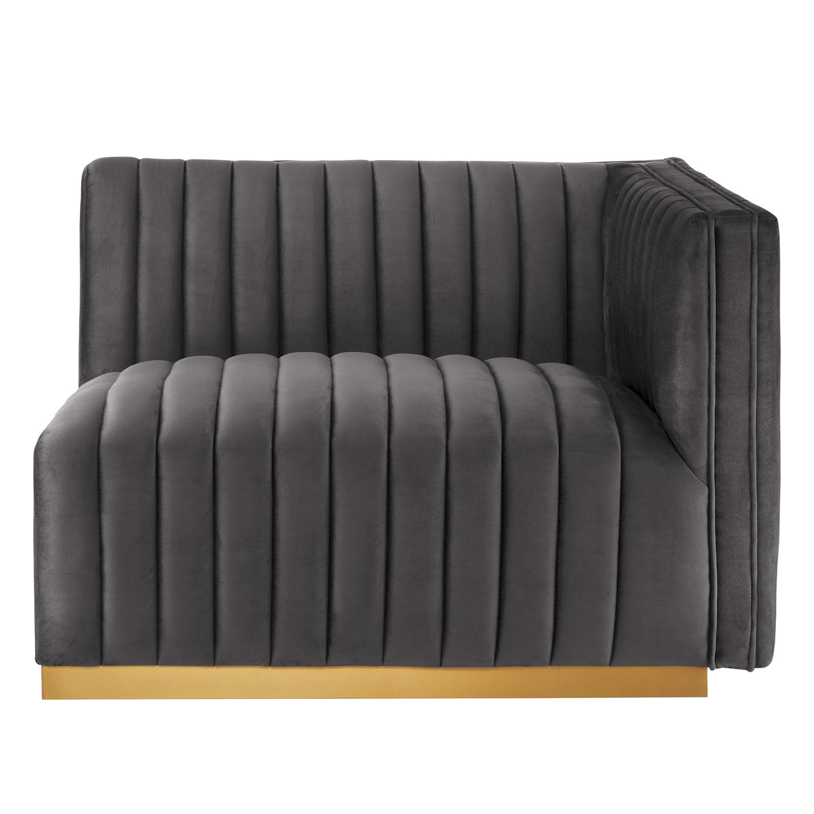 Conjure Channel Tufted Performance Velvet Right-Arm Chair by Modway