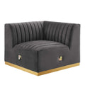 Conjure Channel Tufted Performance Velvet Left Corner Chair by Modway
