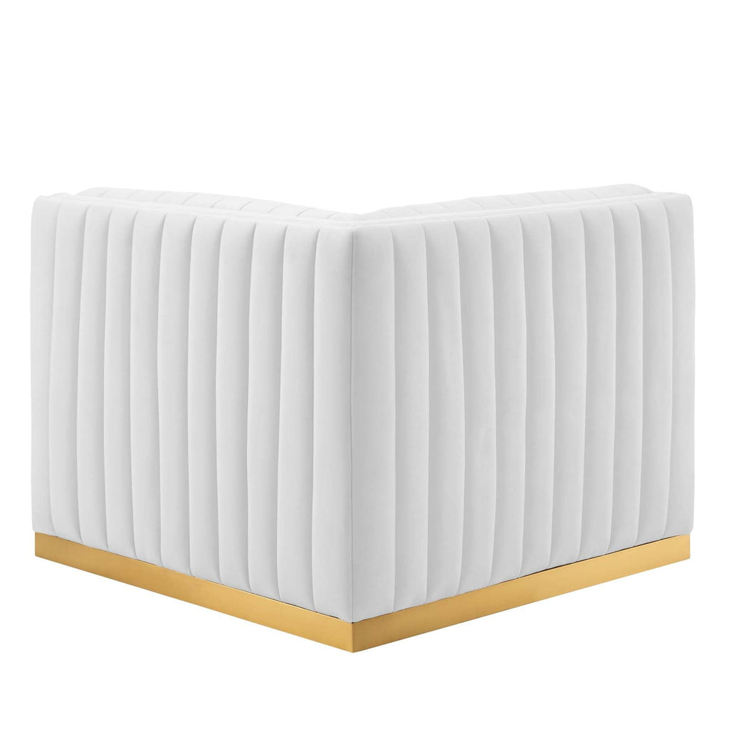 Conjure Channel Tufted Performance Velvet Left Corner Chair by Modway