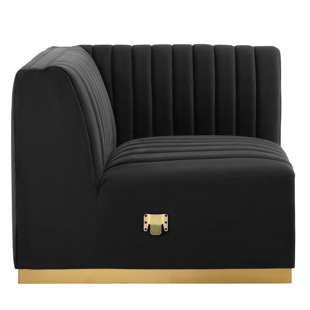 Conjure Channel Tufted Performance Velvet Right Corner Chair by Modway