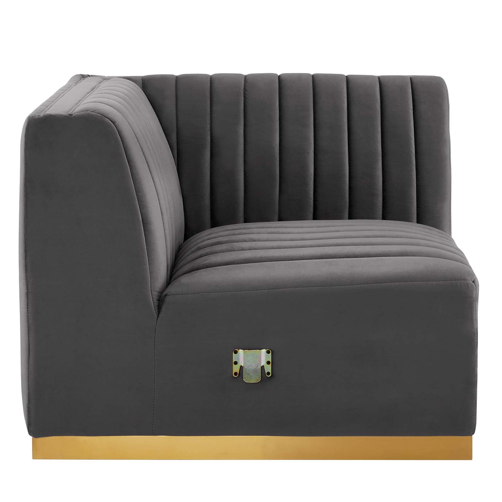 Conjure Channel Tufted Performance Velvet Right Corner Chair by Modway