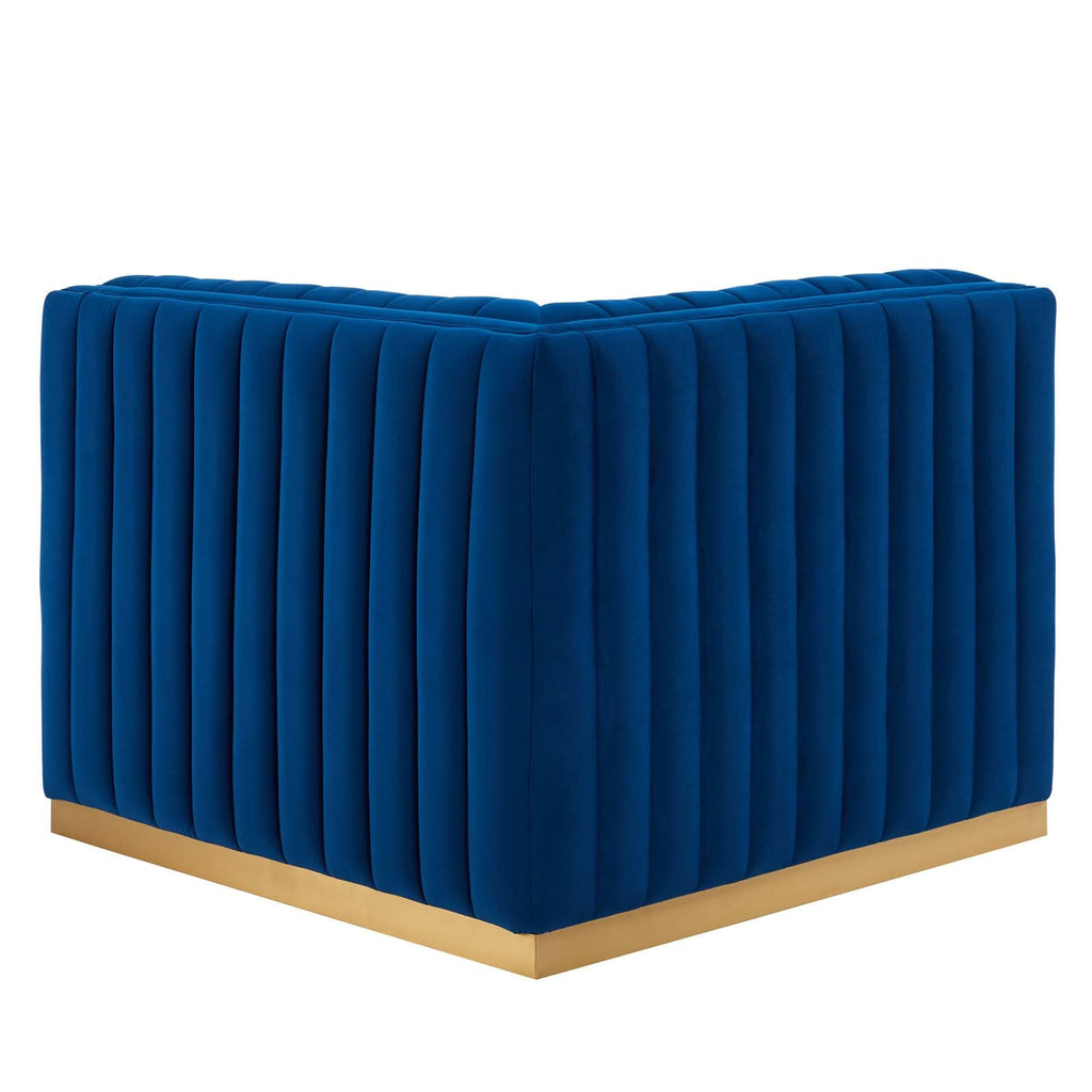 Conjure Channel Tufted Performance Velvet Right Corner Chair by Modway