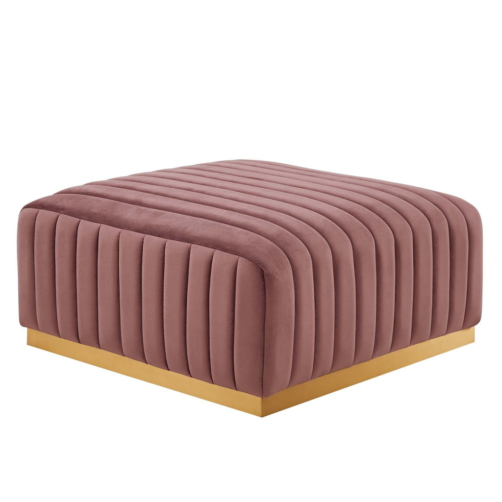 Conjure Channel Tufted Performance Velvet Ottoman by Modway