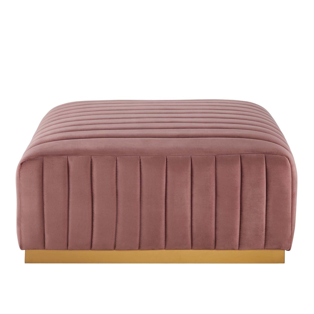 Conjure Channel Tufted Performance Velvet Ottoman by Modway