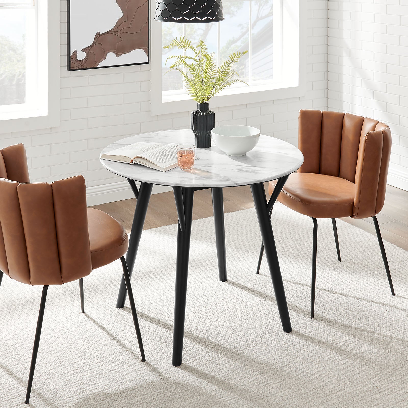 Gallant 36" Round Performance Artificial Marble Dining Table by Modway