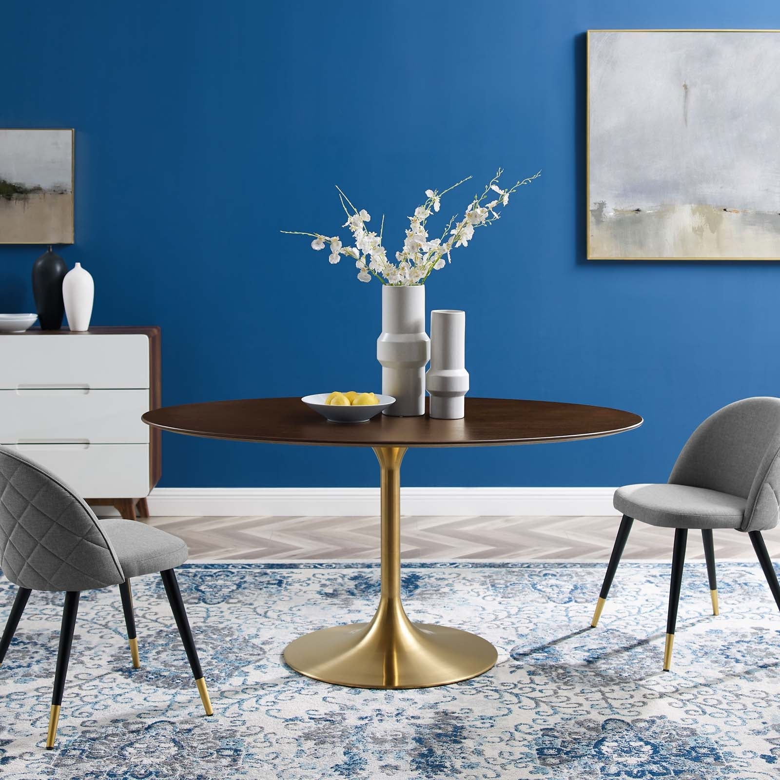 Lippa 60" Oval Wood Dining Table by Modway
