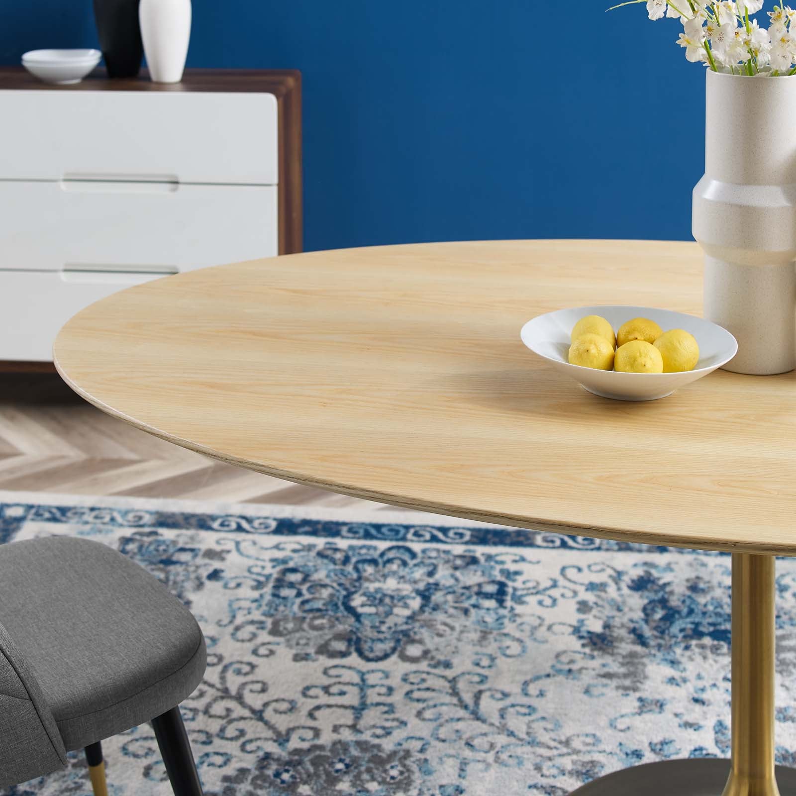 Lippa 78" Oval Wood Dining Table by Modway