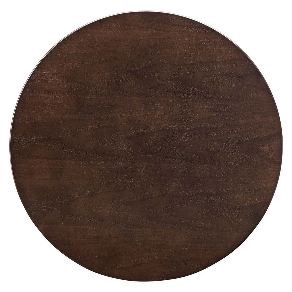 Lippa 28" Round Cherry Walnut Wood Bar Table by Modway
