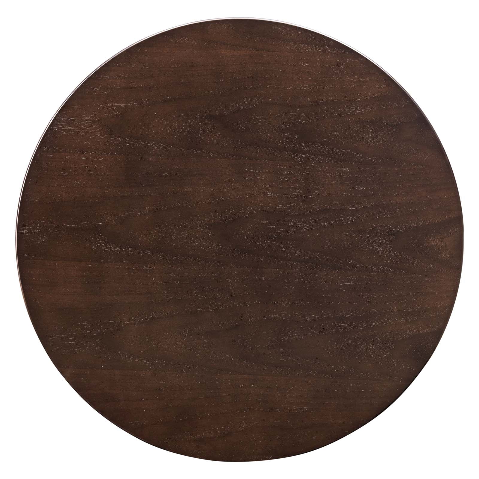 Lippa 28" Round Cherry Walnut Wood Bar Table by Modway