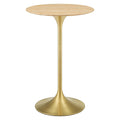 Lippa 28" Round Natural Wood Bar Table by Modway