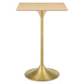 Lippa 28" Square Wood Bar Table by Modway