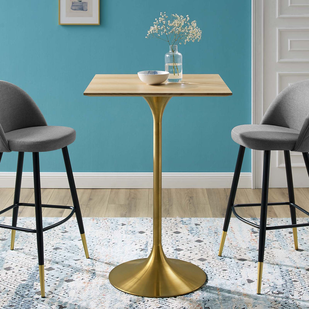 Lippa 28" Square Wood Bar Table by Modway