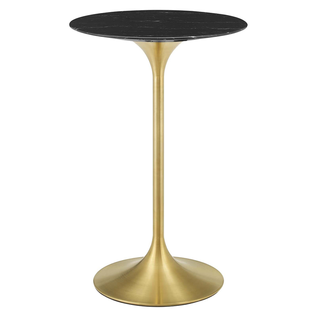 Lippa 28" Round Faux Marble Bar Table by Modway