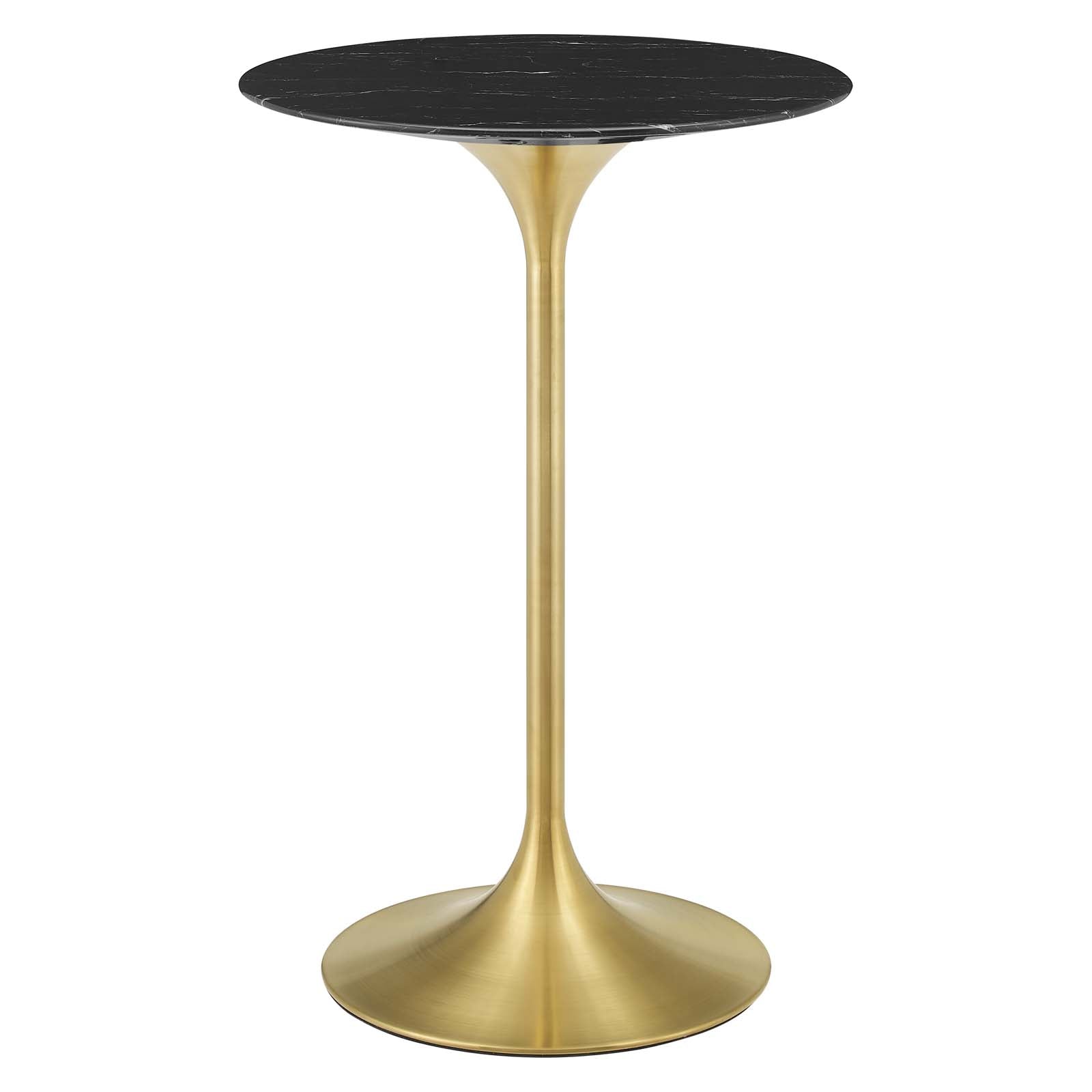 Lippa 28" Round Faux Marble Bar Table by Modway
