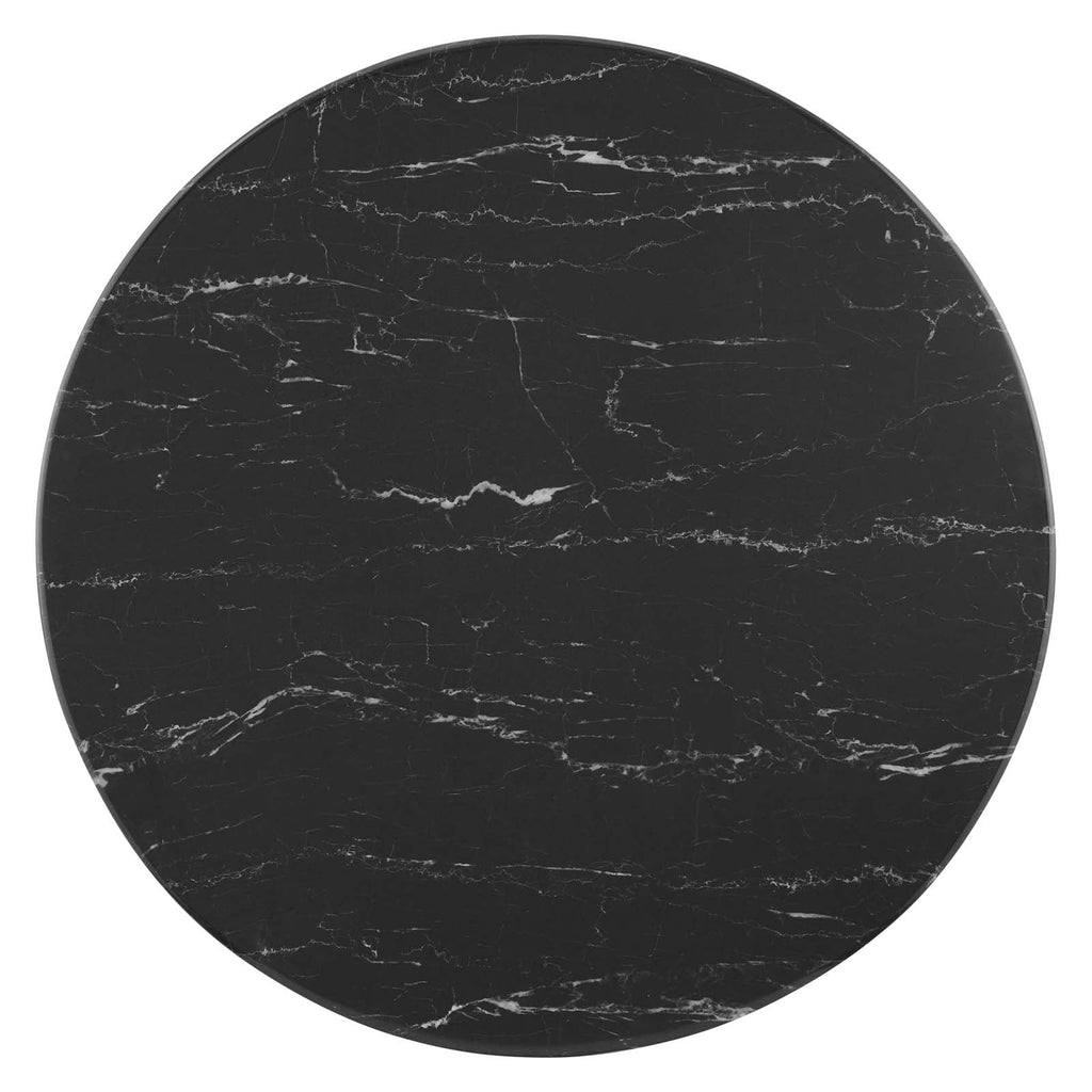 Lippa 28" Round Faux Marble Bar Table by Modway