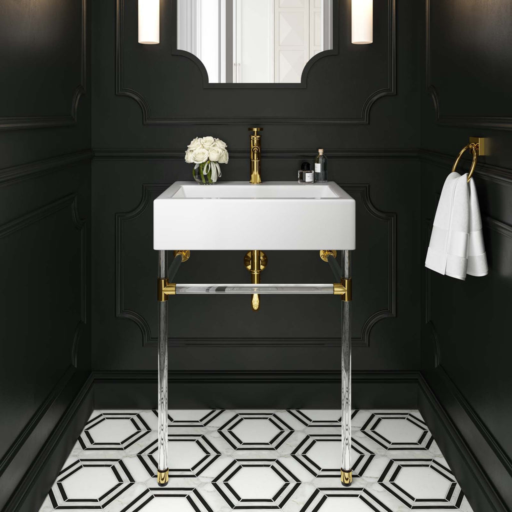 Redeem 24" Acrylic Wall-Mount Bathroom Vanity by Modway