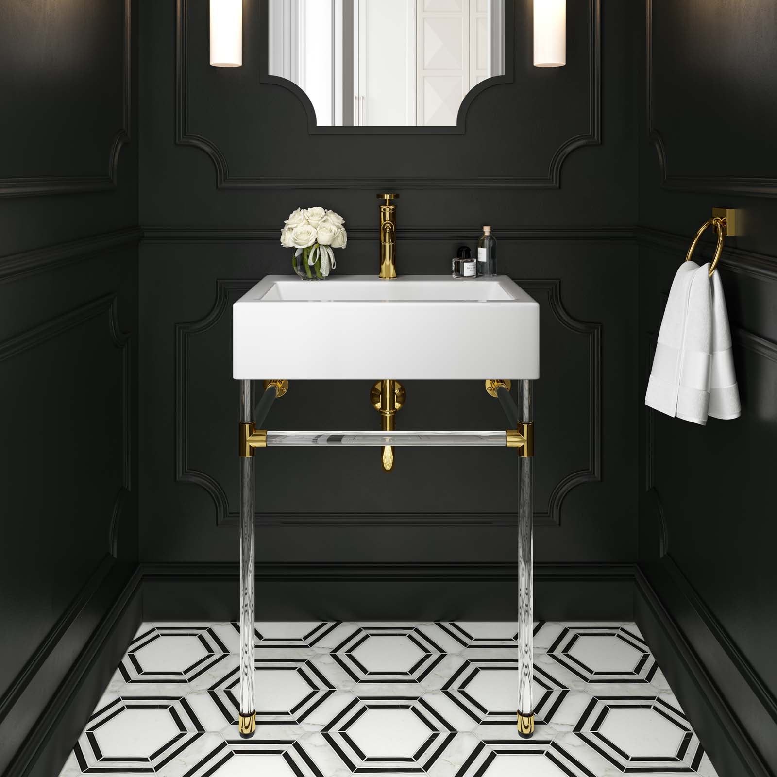 Redeem 24" Acrylic Wall-Mount Bathroom Vanity by Modway