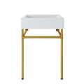 Redeem 24" Wall-Mount Gold Stainless Steel Bathroom Vanity by Modway