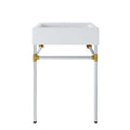 Redeem 24" Silver Stainless Steel Wall-Mount Bathroom Vanity by Modway