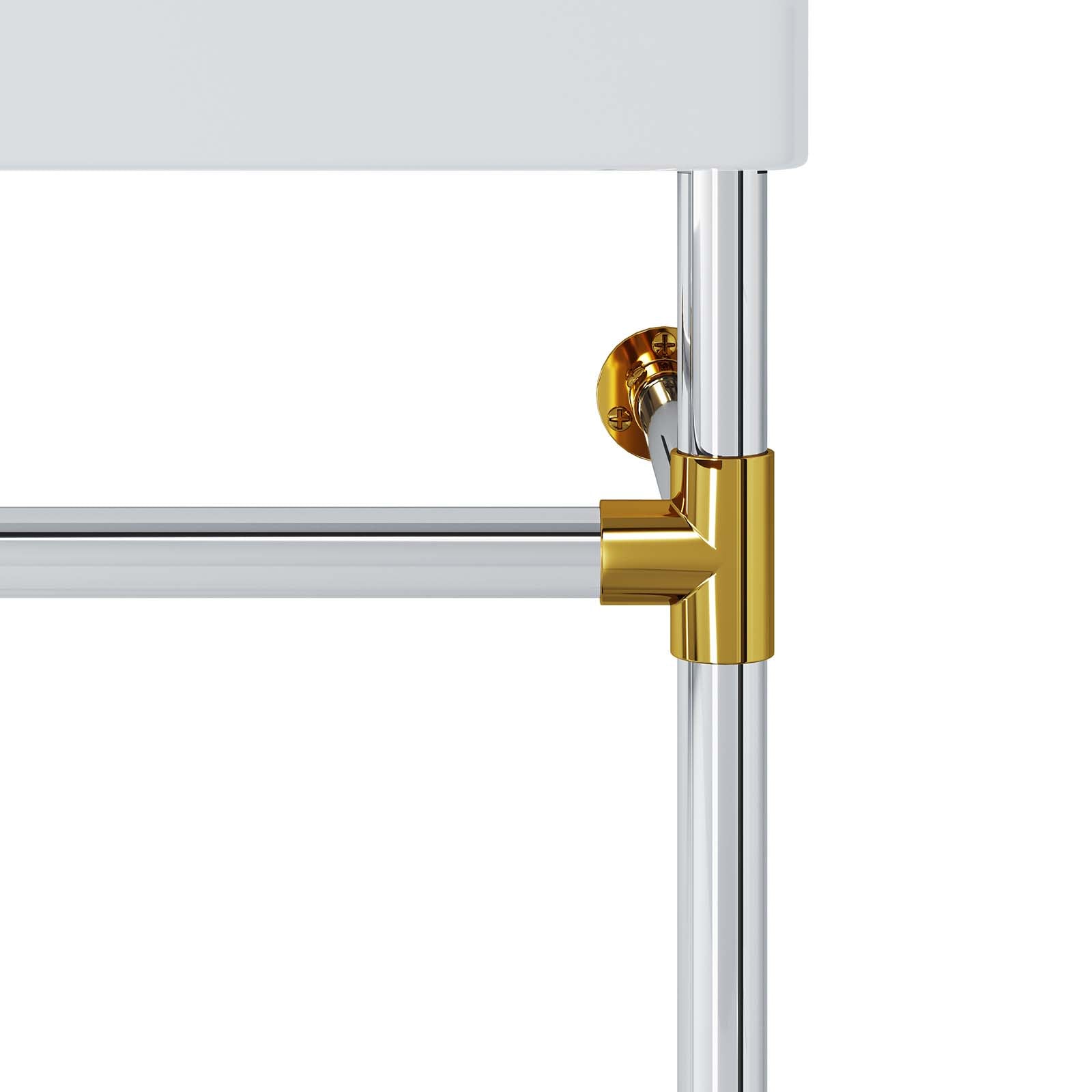 Redeem 24" Silver Stainless Steel Wall-Mount Bathroom Vanity by Modway