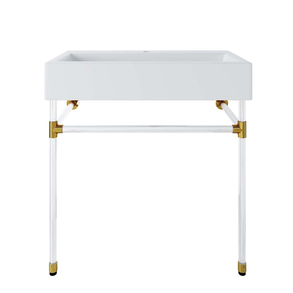 Redeem 32" Acrylic Wall-Mount Bathroom Vanity by Modway