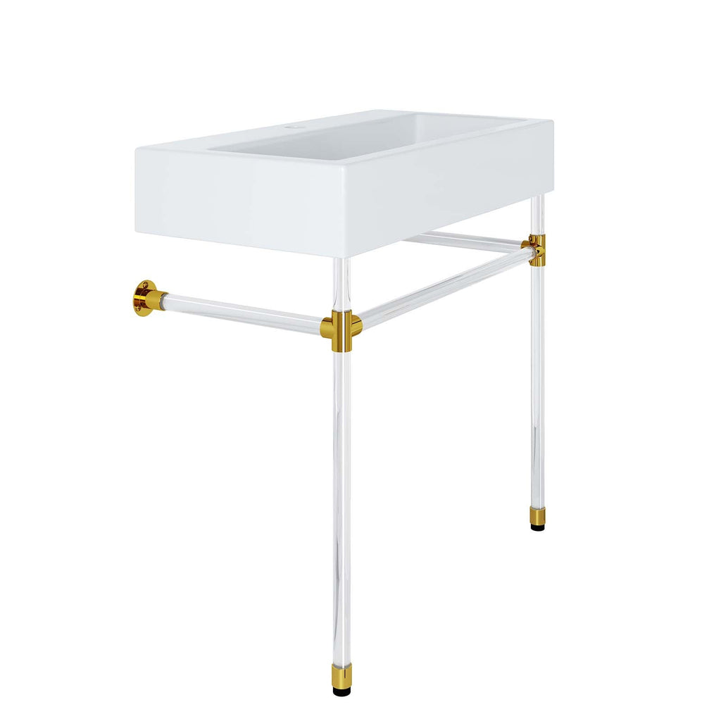 Redeem 32" Acrylic Wall-Mount Bathroom Vanity by Modway