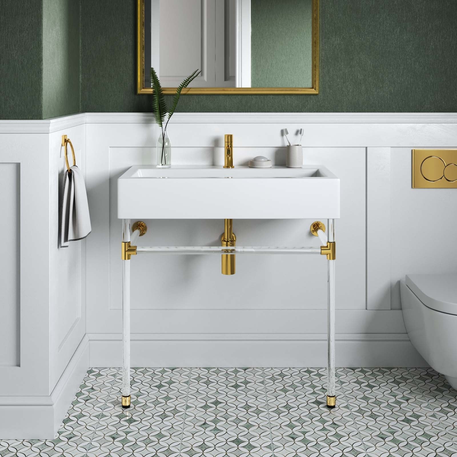 Redeem 32" Acrylic Wall-Mount Bathroom Vanity by Modway