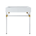 Redeem 32" Silver Stainless Steel Wall-Mount Bathroom Vanity by Modway