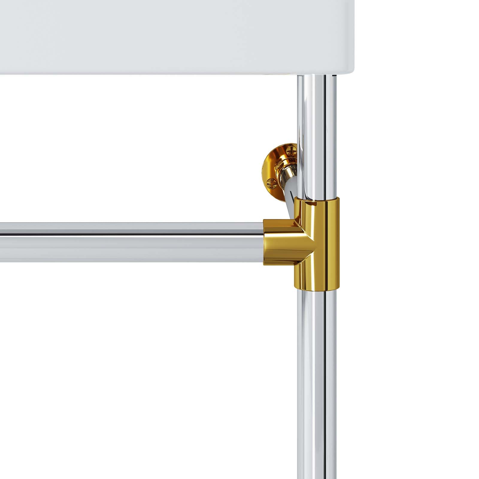 Redeem 32" Silver Stainless Steel Wall-Mount Bathroom Vanity by Modway